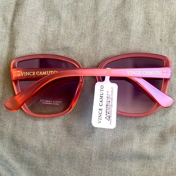 Brand New Vince Camuto Oversized Cat Eye Sunglasses Translucent Frame Gradient main image 5